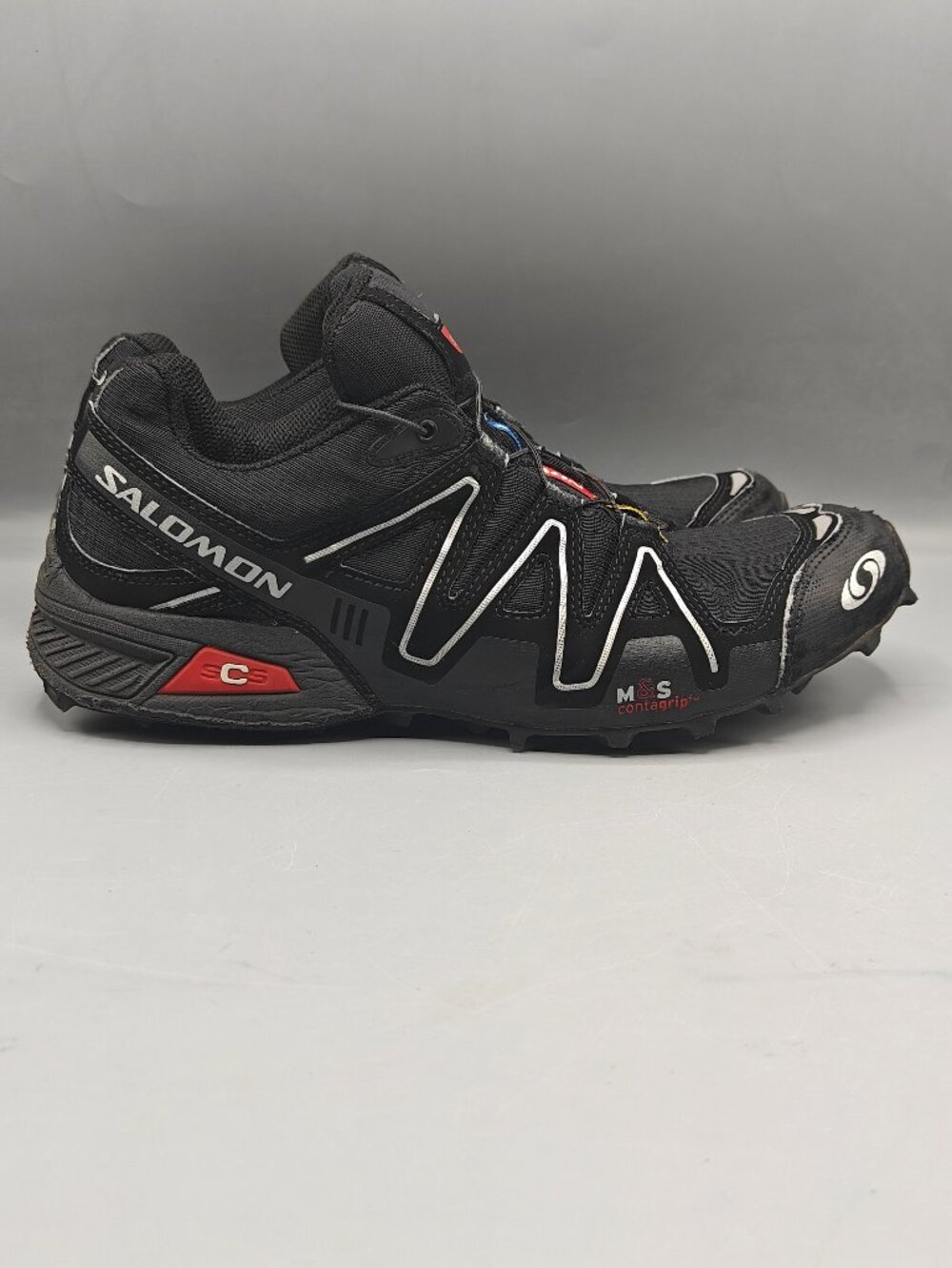Salomon Men Speed Cross 2 433319 Black Running Shoes Sneakers Size 9.5 B